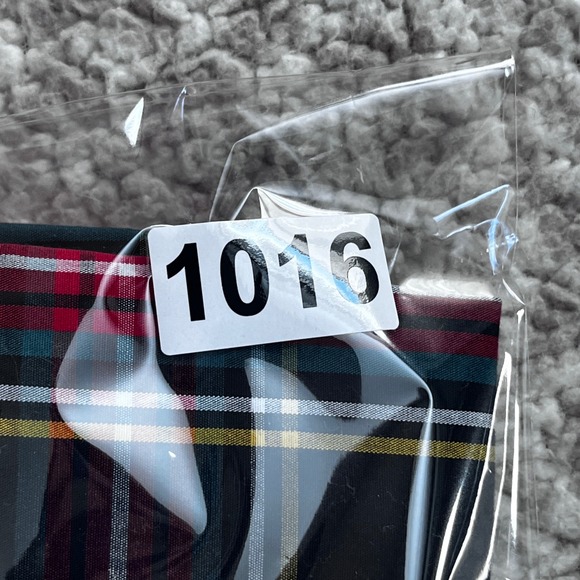 J.Crew Re-Imagined Plaid Puff Sleeve Blouse XL Black Red Holiday Back Tie Top - Picture 11 of 11